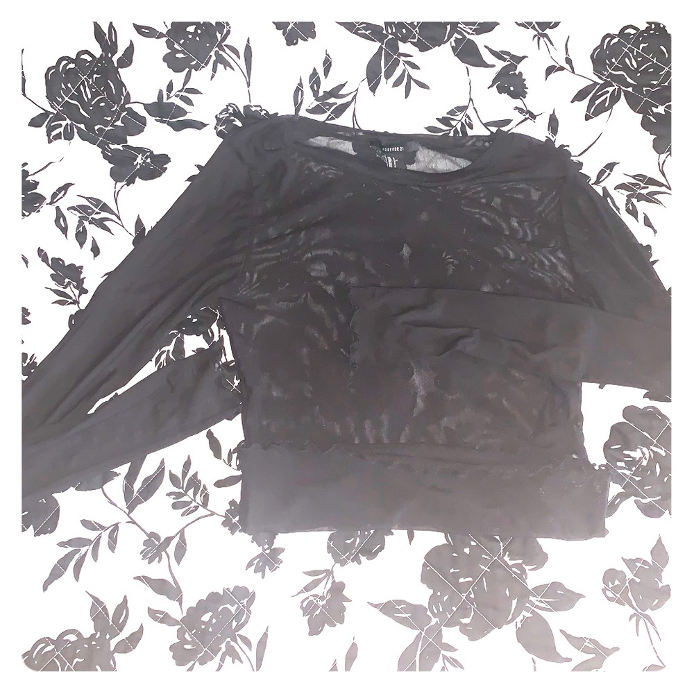 Black See-Through Top